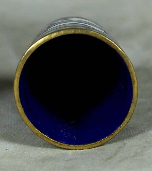 Cloissone thimble - blue with a panda