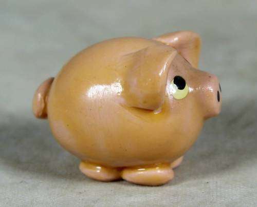 Miniature - Hand painted Piggy by Fay
