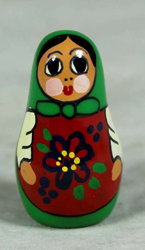 MINIATURE-HAND PAINTED MATRYOSHKA DOLL BY FAY(LOVELY) BID NOW!!!