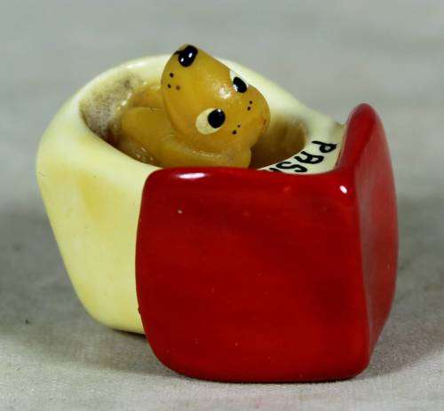 MINIATURE-HAND PAINTED DOG IN A HOUSE BY FAY(LOVELY) BID NOW!!!