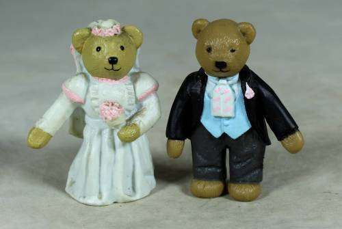 MINIATURE-BEAR BRIDE&GROOM(AWESOME) BID NOW