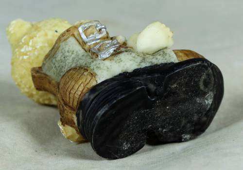 Miniature baby in a shoe