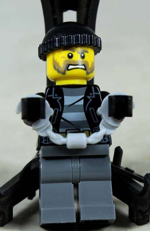 Miniature Lego figurine - Bandit (Police City)