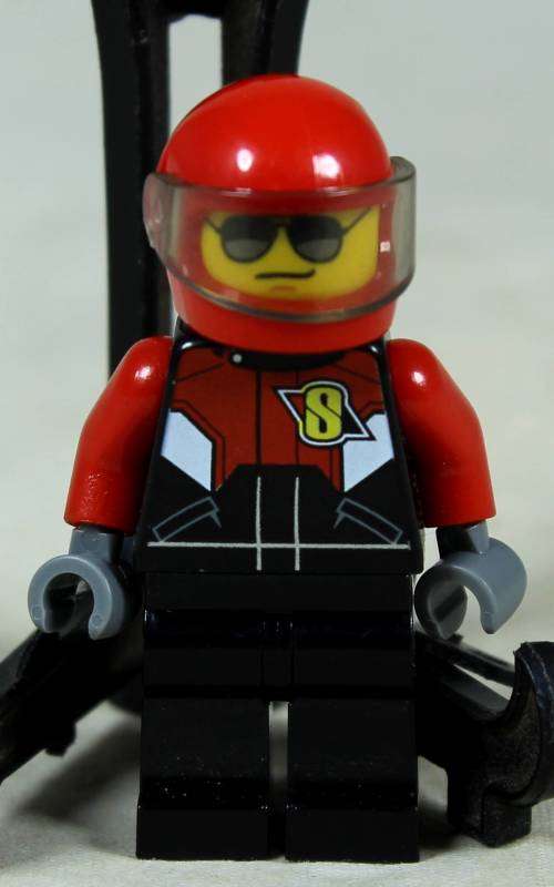 Miniature Lego figurine - Pilot - Race plane (CTY0738)