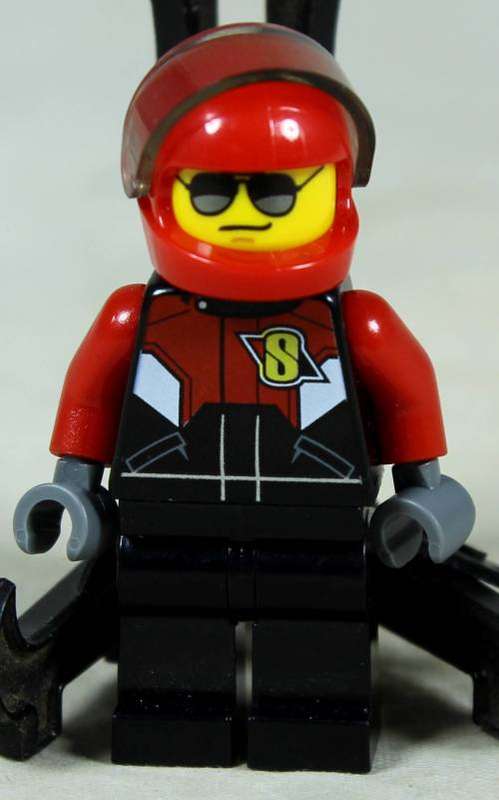 Miniature Lego figurine - Pilot - Race plane (CTY0738)