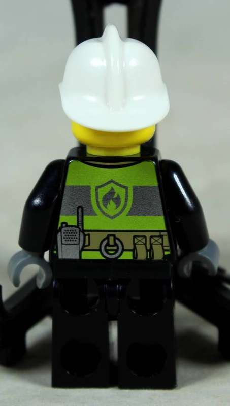 Miniature Lego figurine - Fireman with goatee beard