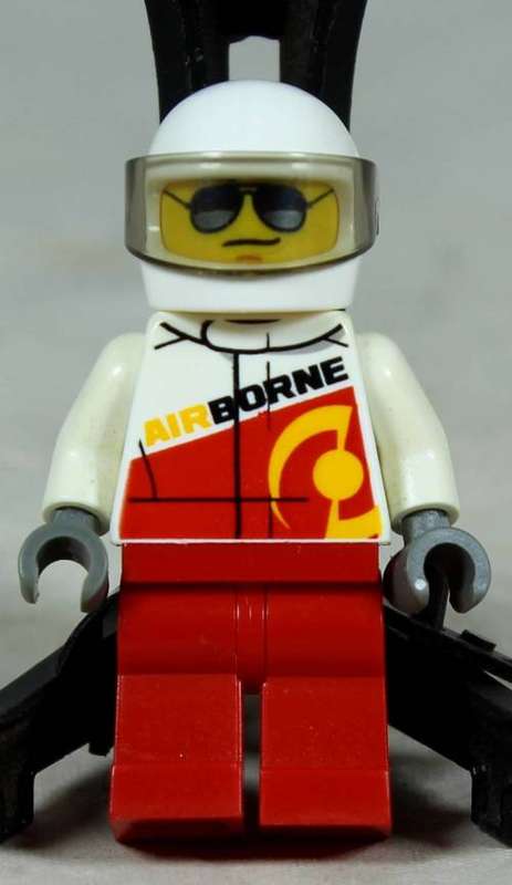 Lego mini figurine - Rally race car driver (Airborne)