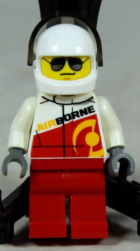 Lego mini figurine - Rally race car driver (Airborne)