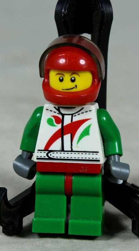 Miniature Lego figurine - Race car driver (Octan CTY0389)