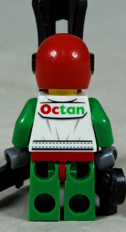 Miniature Lego figurine - Race car driver (Octan CTY0389)