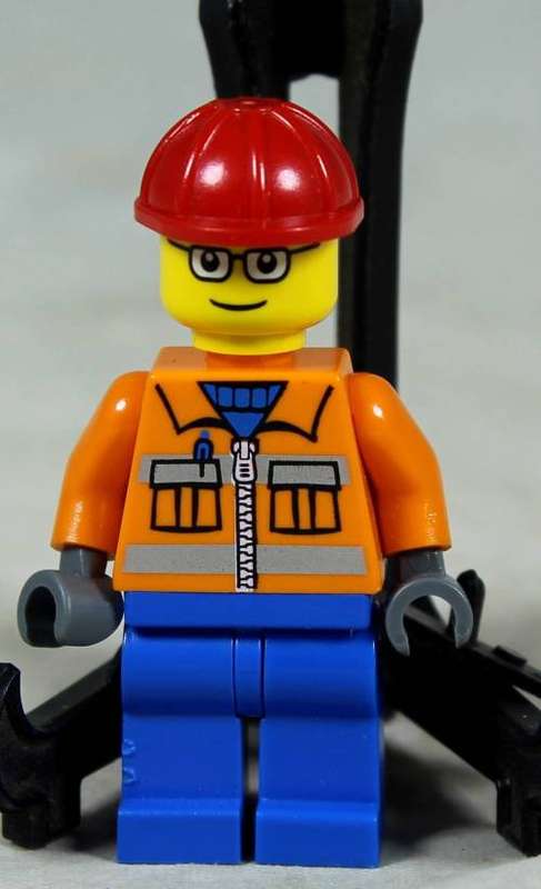 Miniature Lego figurine - Construction worker