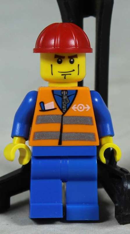 Miniature Lego figurine - Construction worker