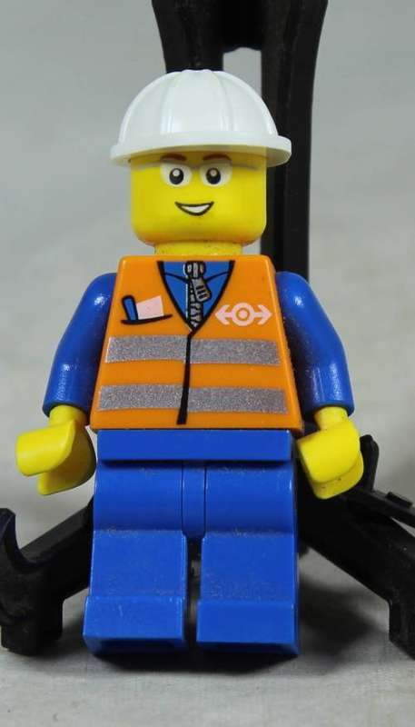 Miniature Lego figurine - Construction worker