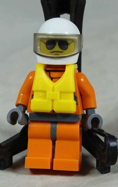 Miniature Lego figurine - Helicopter pilot - Coast guard (CTY 0417)