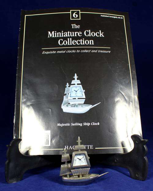 Hachette clock with booklet - Majestic sailing ship