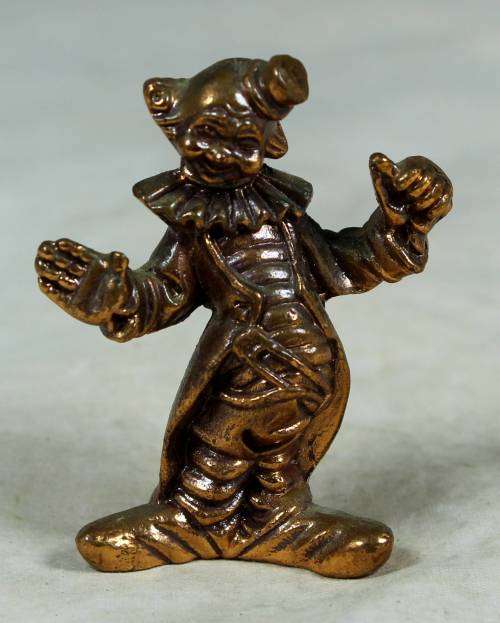 Miniature brass color lead clown