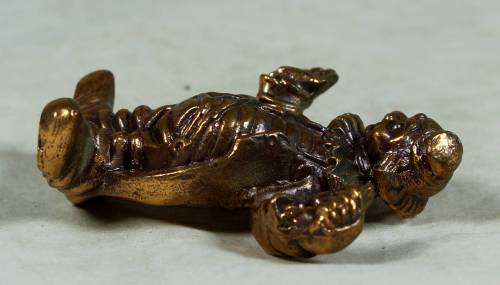 Miniature brass color lead clown