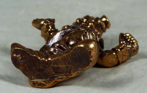 Miniature brass color lead clown