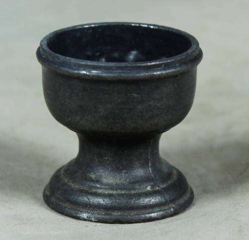 Miniature pewter vessel