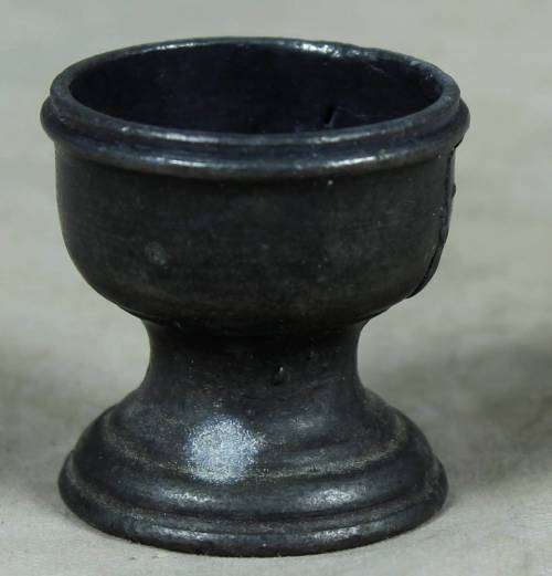 Miniature pewter vessel