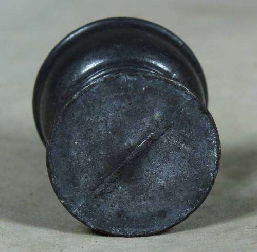 Miniature pewter vessel