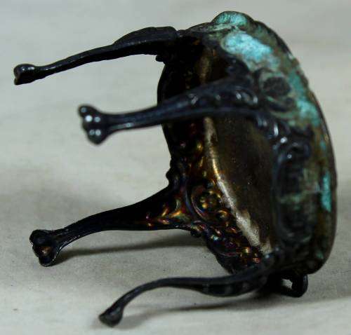 Miniature embossed oval table