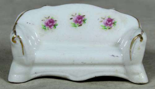 Miniature porcelain couch