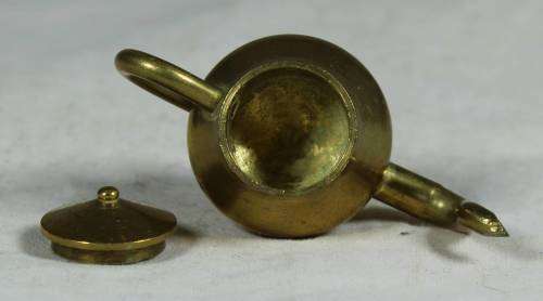 MINIATURE-BRASS TEA KETTLE BID NOW!!