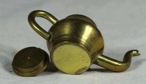 MINIATURE-BRASS TEA KETTLE BID NOW!!