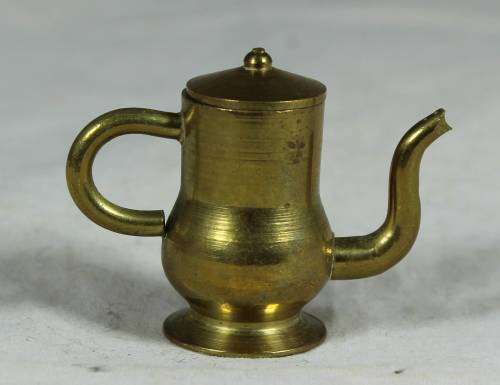 MINIATURE-BRASS COFFEE POT BID NOW!!
