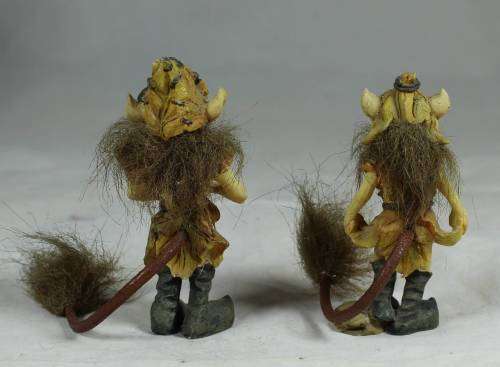 FUN PAIR OF TROLLS WITH TAILS BID NOW!!