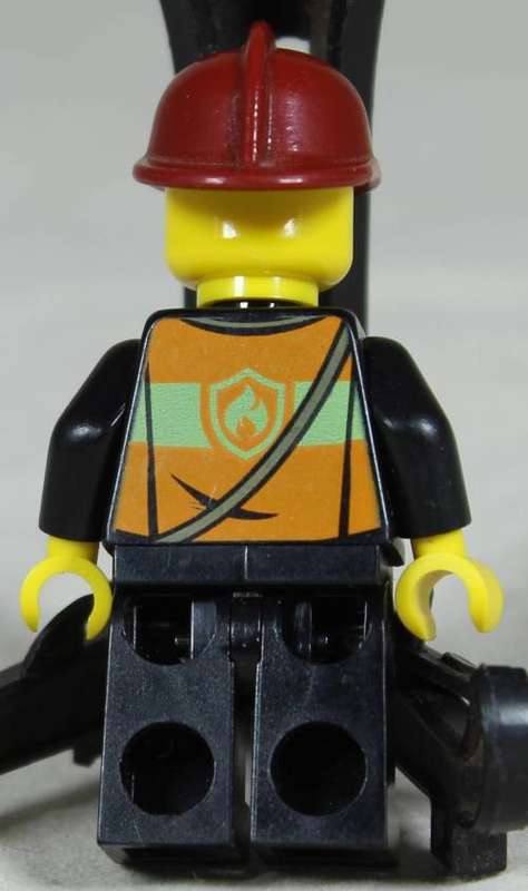 Lego mini figurine - Fire woman with a dark red helmet (CTY0470)