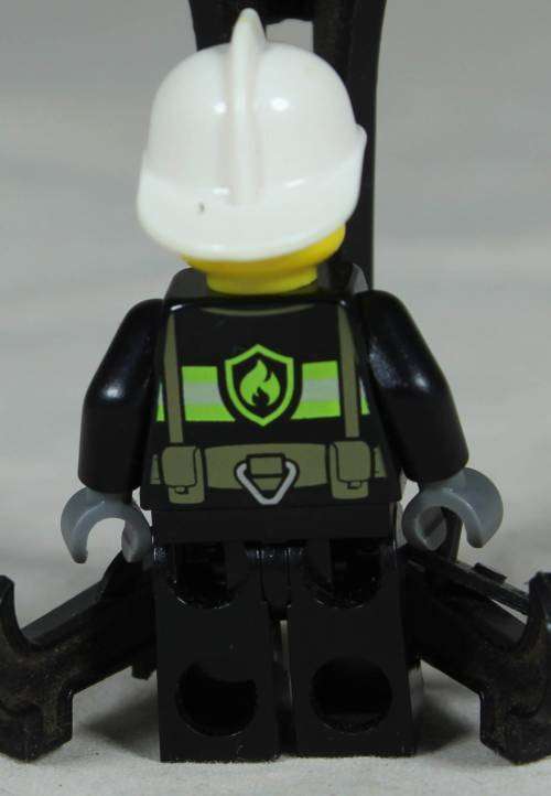 Lego mini figurine - Fireman with a scar and a white helmet (CTY0343)