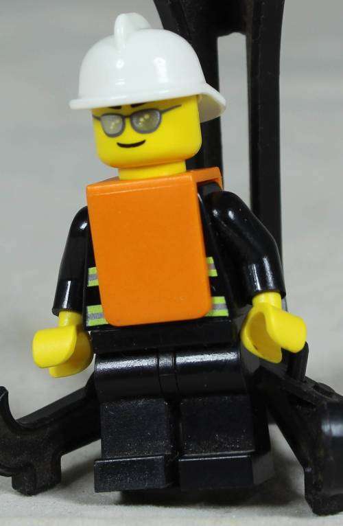 Lego mini figurine - Fireman with orange vest (WC016)