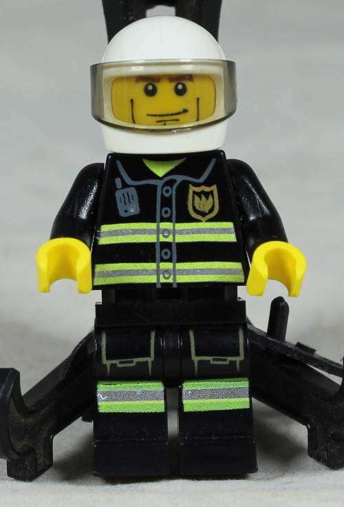 Lego mini figurine - Fireman with a white helmet (CTY0062)