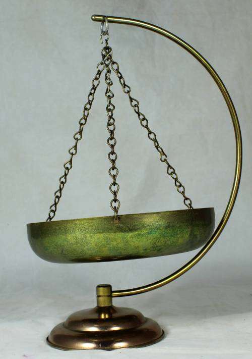 Brass hanging basket