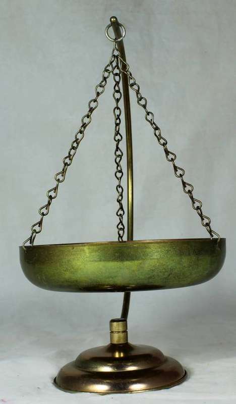 Brass hanging basket