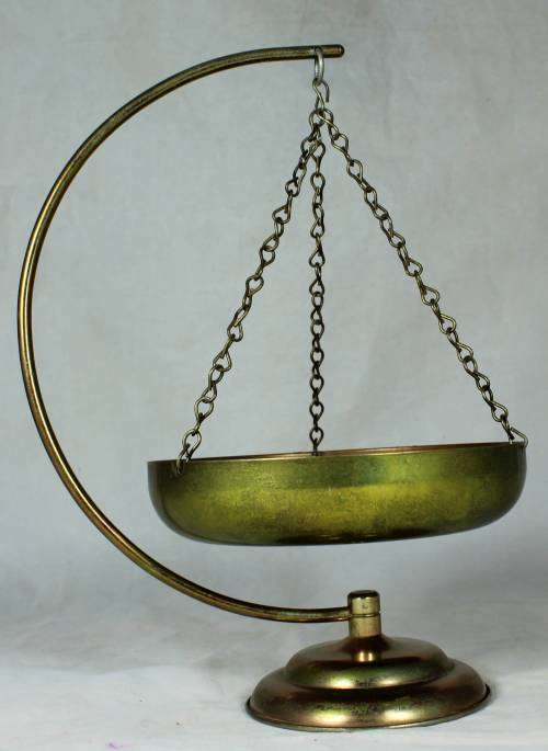 Brass hanging basket