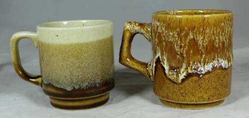 Pair of stoneware cups