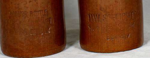 Pair of large earthenware bottles