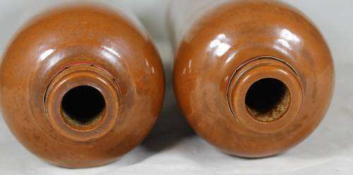 Pair of large earthenware bottles