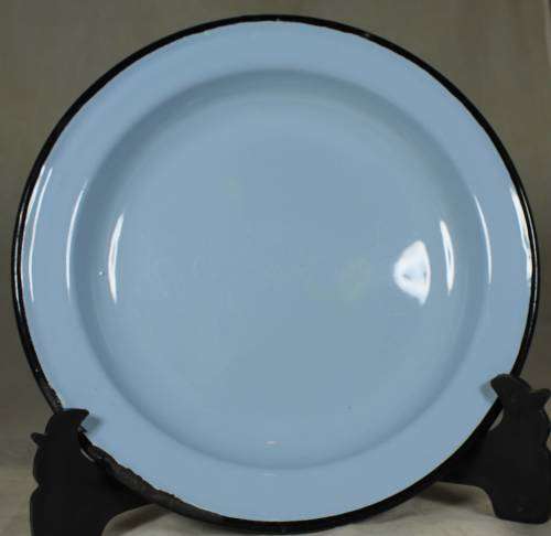 Trio of enamel dishes - blue