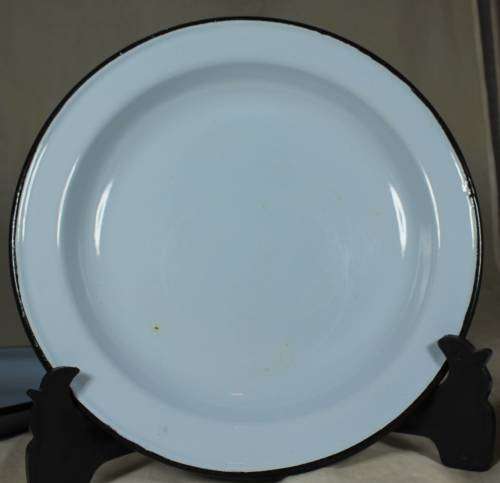 Trio of enamel dishes - blue