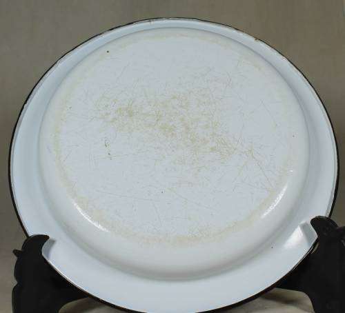 Trio of enamel dishes - blue