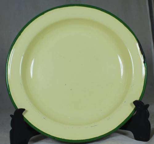 Trio of enamel dishes - brownish yellow