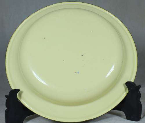 Trio of enamel dishes - brownish yellow
