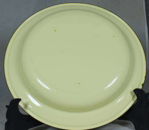 Trio of enamel dishes - brownish yellow