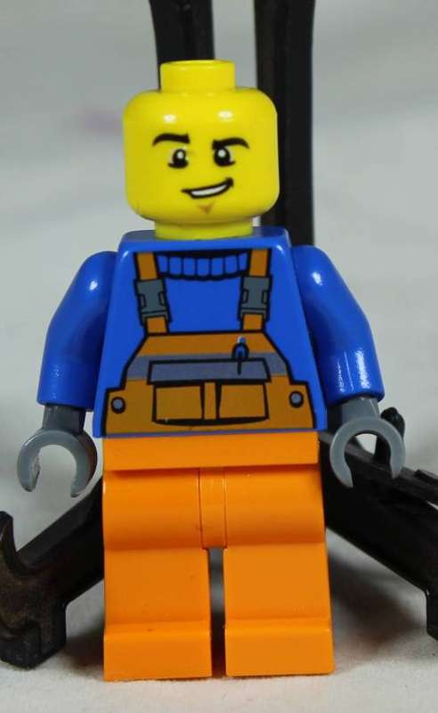 Lego mini figurine - Worker in overhauls (Garbage truck TWN232)