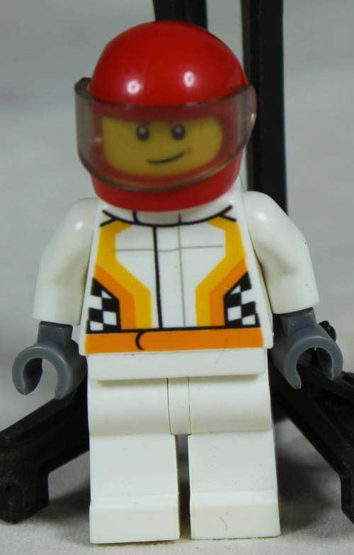 Lego mini figurine - Race car driver (Dragster Poly Bag CTY 0847)