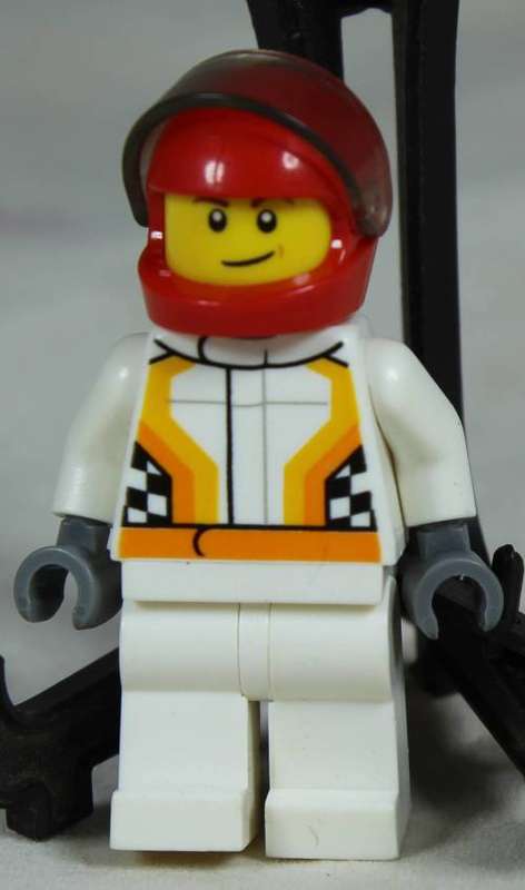 Lego mini figurine - Race car driver (Dragster Poly Bag CTY 0847)